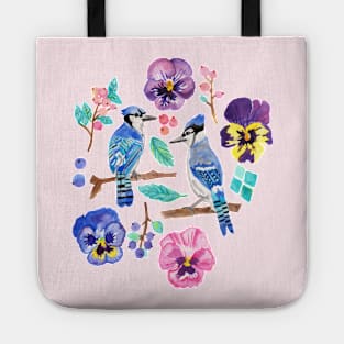 Blue Jay Winter Garden Tote