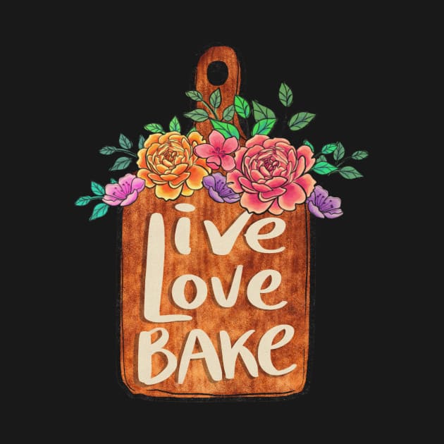 vintage baking design "live love bake." by Ballari