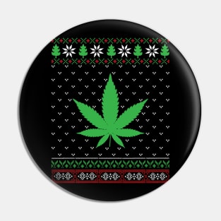 Weed christmas Pin