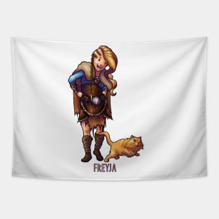 Freyja - Goddess of Love - Cute Cartoon Art Tapestry