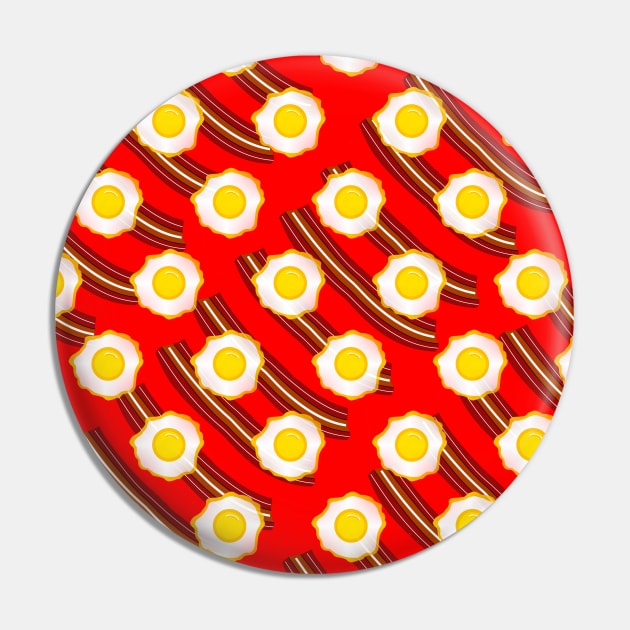 BACON And Eggs Pattern Pin by SartorisArt1