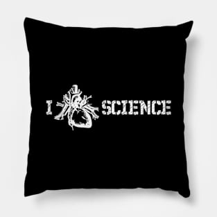 I Love Science Heart Pillow