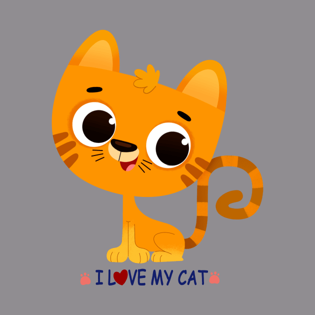 i love my cat by nabilllll