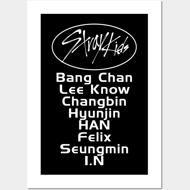 KPop Stray Kids Logo and Members Name