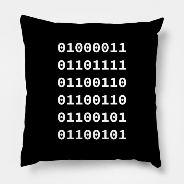 BINARY BREWS: COFFEE CODE Pillow by encip