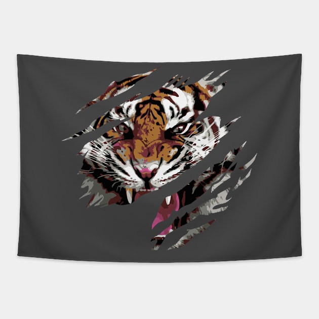 Tiger paw Tapestry by SerenityByAlex