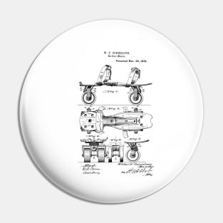 Roller-Skate Design Patent Drawing Pin