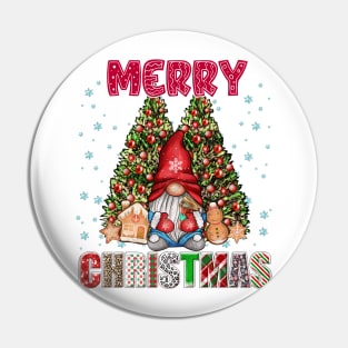 Merry Christmas Gnome Family Funny Xmas Tree Women Men Kids Pin