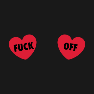 Breast Expressions - Fuck Off Hearts T-Shirt