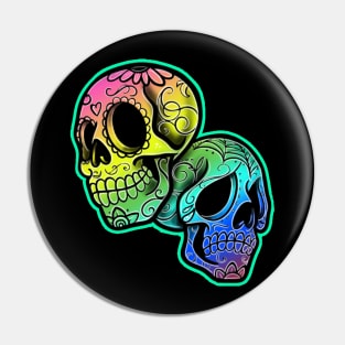 day of the dead skulls Pin