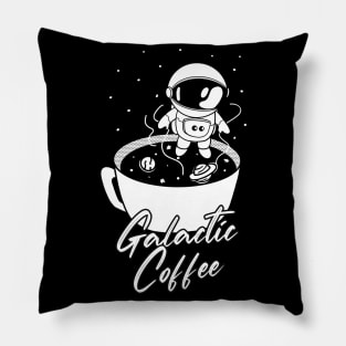 Galactic Coffee Cute Astronaut In The Space Pillow