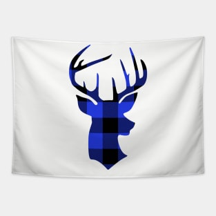 Blue Flannel Hunting Deer Buck Hunter Tapestry