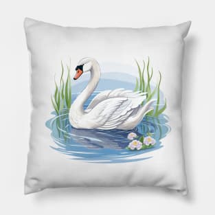 White Swan Pillow