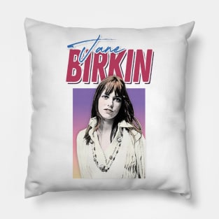 Jane Birkin / Retro Francophile Design Pillow