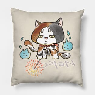 A Cute Neko playing Fireworks alone. Pillow