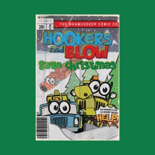 Hookers and Blow Save Christmas Comic Style T-Shirt