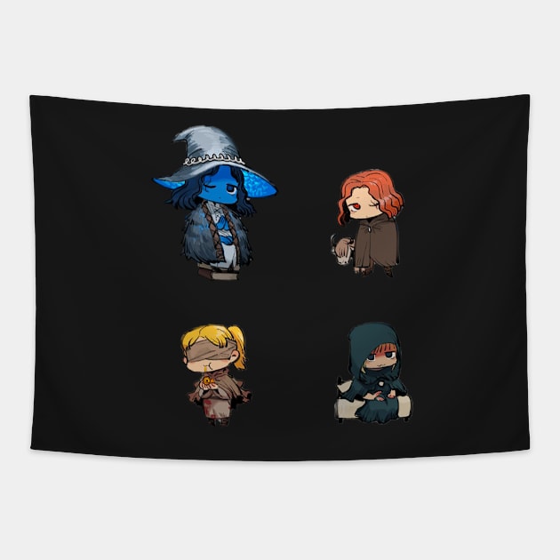 Chibi Elden Ring Tapestry by hidexmian