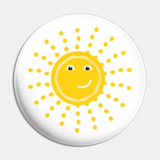 Yellow summer sun Pin