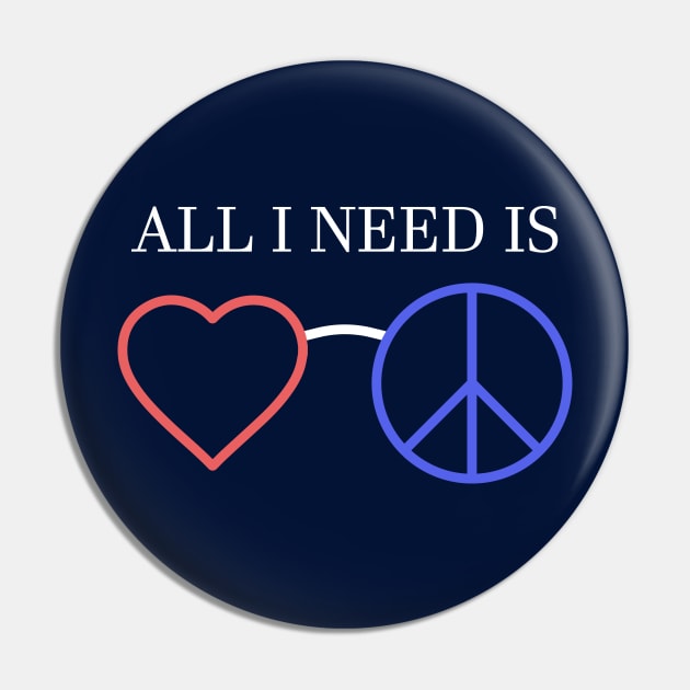 Love and Peace Pin by davidisnoartist