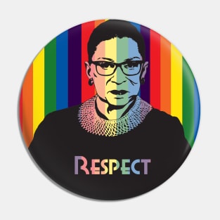 RBG Respect Rainbow Pin