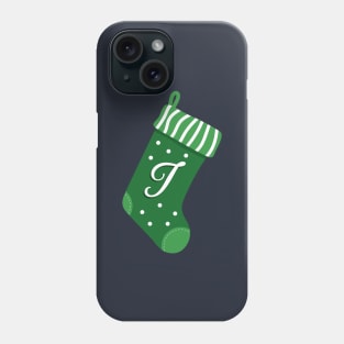 Christmas Stocking with Letter I Phone Case