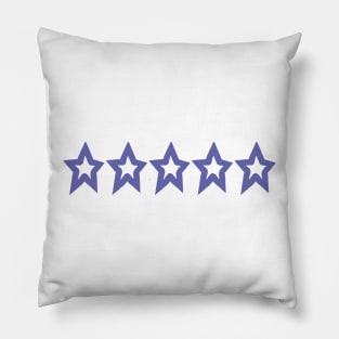 Five Chunky Star Very Peri Periwinkle Blue Color of the Year 2022 Pillow