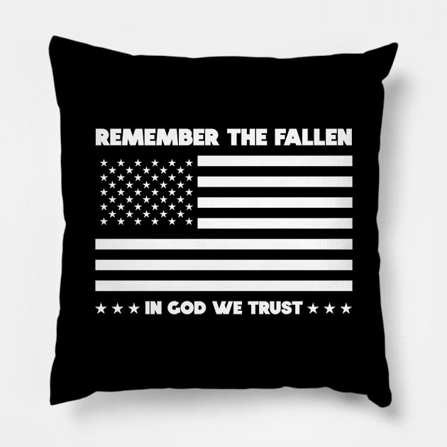 Remember The Fallen - American USA Flag Pillow by displace_design