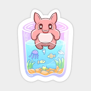 Rabbit on glass Magnet