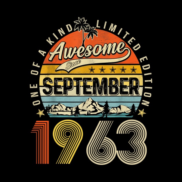 Awesome Since September 1963 Vintage 60th Birthday by Ripke Jesus