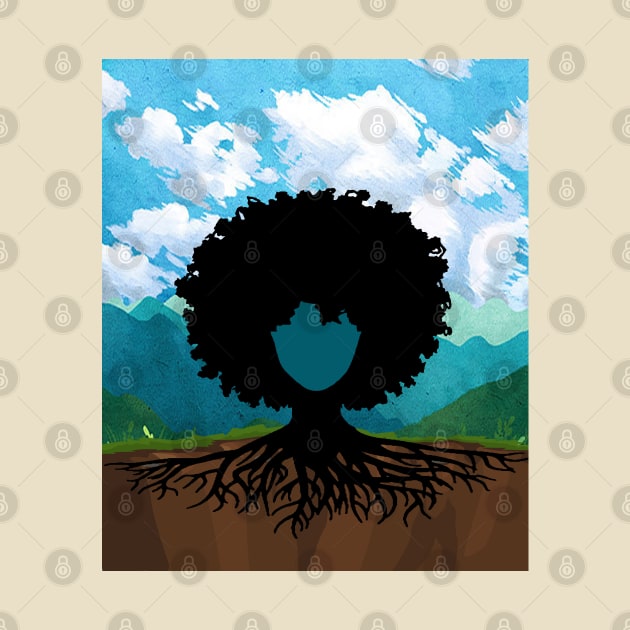 afro hair tree by Aish shop