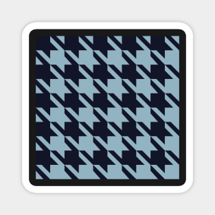 Turquoise and Navy Houndstooth Magnet