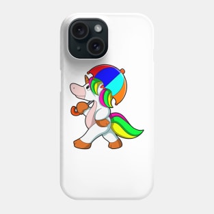 Unicorn with colorful Umbrella Phone Case