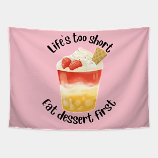 Strawberry and peaches parfait Tapestry