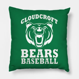 Cloudcroft Bears Baseball (White) Pillow