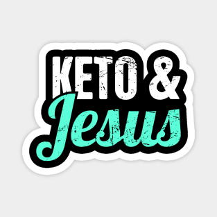 Keto & Jesus | Funny Ketosis Graphic Magnet