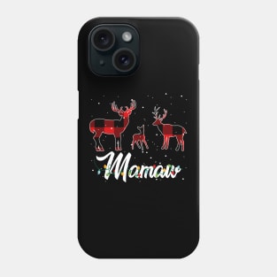 Mamaw Reindeer Plaid Pajama Shirt Family Christmas Phone Case