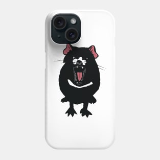 Tilly the Tasmanian Devil Pup on White Phone Case