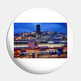 Sheffield Skyline at Night Pin