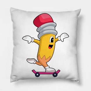 Pencil Skater Skateboard Pillow