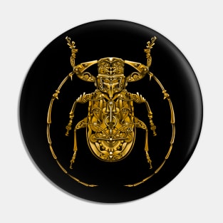 Clockwork Beetle Pin