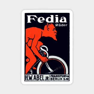 1920 Devil riding his Bicycle Magnet