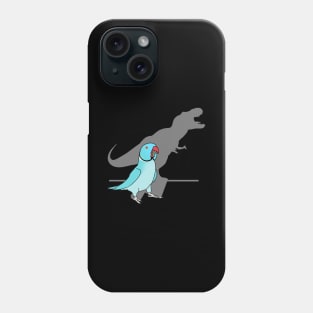 T-rex shadow - blue indian ringneck Phone Case