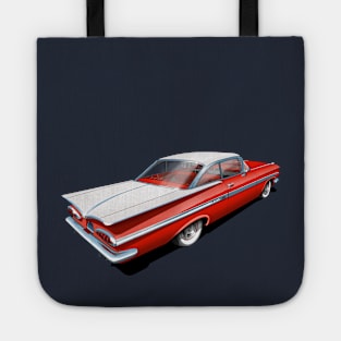 1959 Chevrolet Impala in Roman Red and White Tote