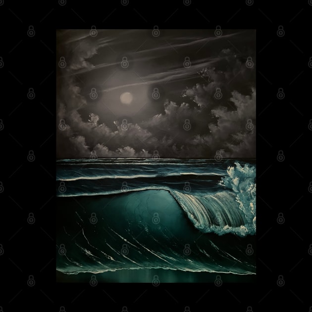 Teal and Purple Seascape by J&S mason