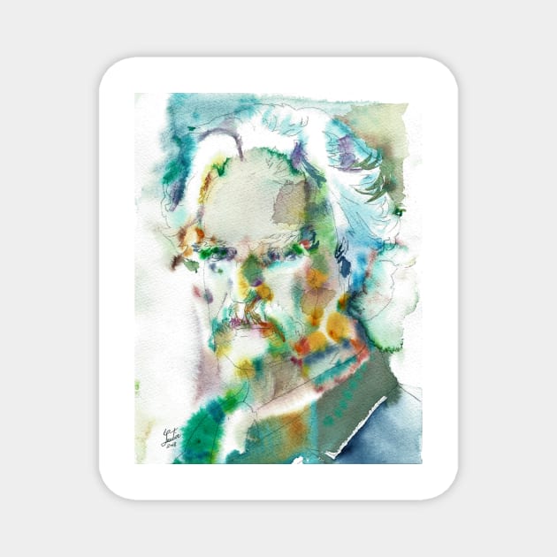 MARK TWAIN watercolor portrait .3 Magnet by lautir