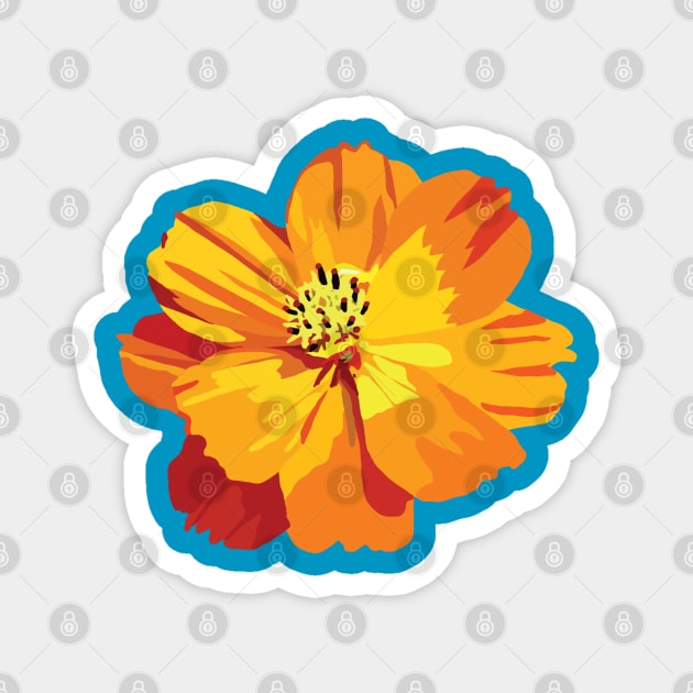 Orange Flower Magnet by ElviaMontemayor