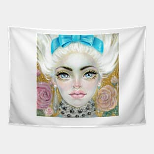 Marie Antoinette with Blue Bow Tapestry