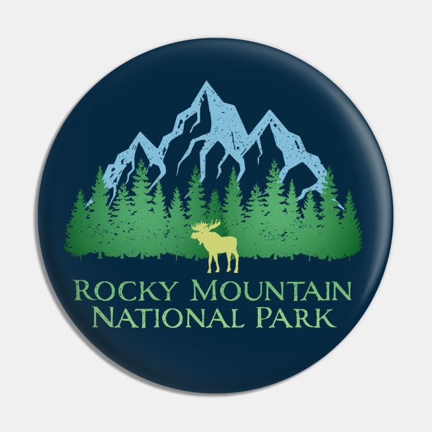 Rocky Mountain National Park Colorado Mountain Trees Moose Pin by Pine Hill Goods