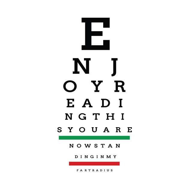 eye exam warning chart vision t shirt teepublic are all eye exam charts the same