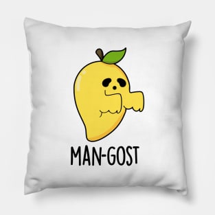 Man-gost Cute Halloween Mango Fruit Ghost Pun Pillow
